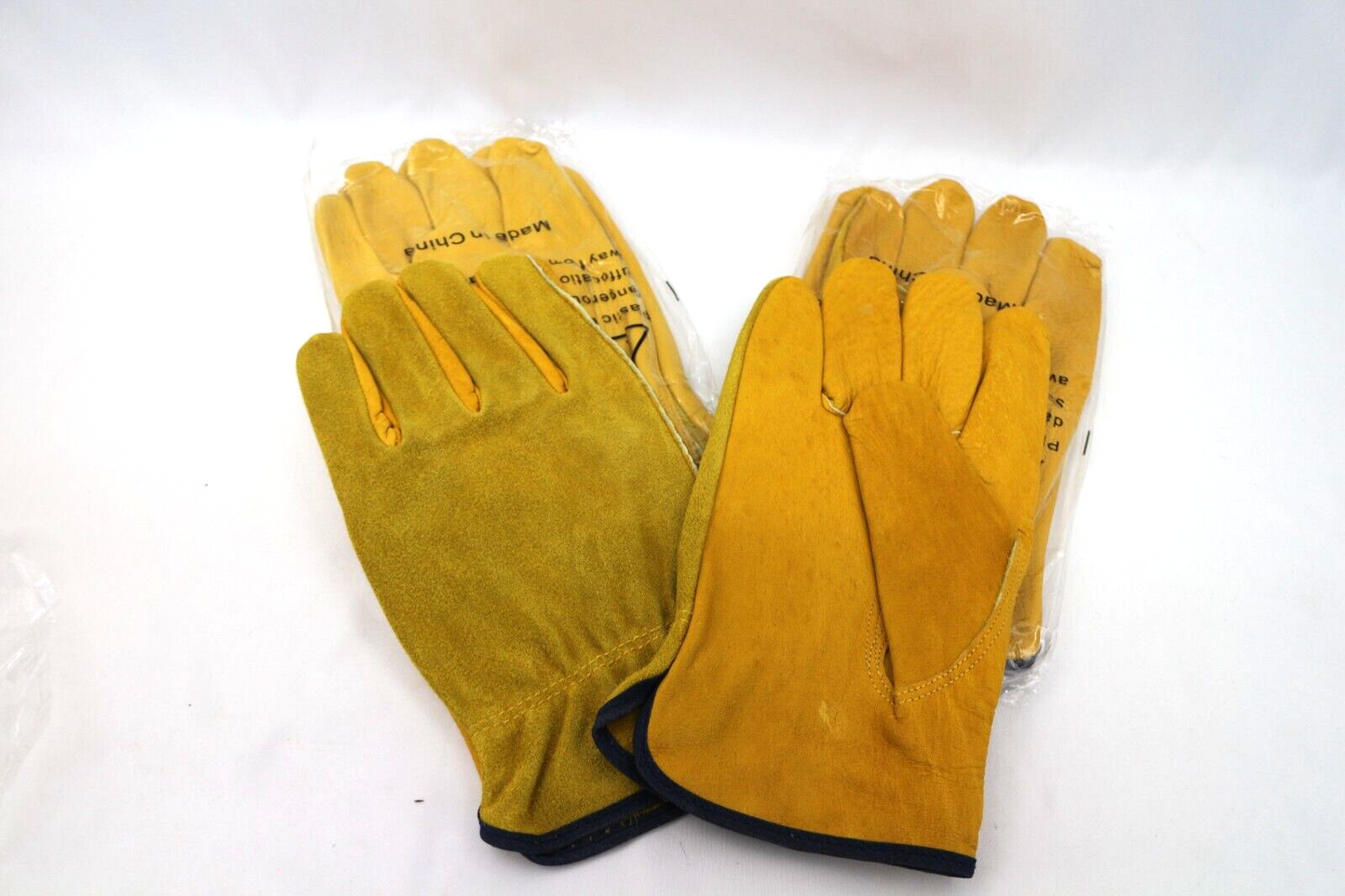 3 PAIRS WORK/GARDENING LEATHER / SUEDE GLOVES TAN XL