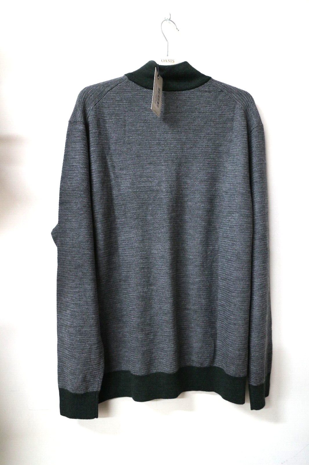 UNTUCKit Birdseye Merino Wool Quarter-Zip Sweater Deep Green XL
