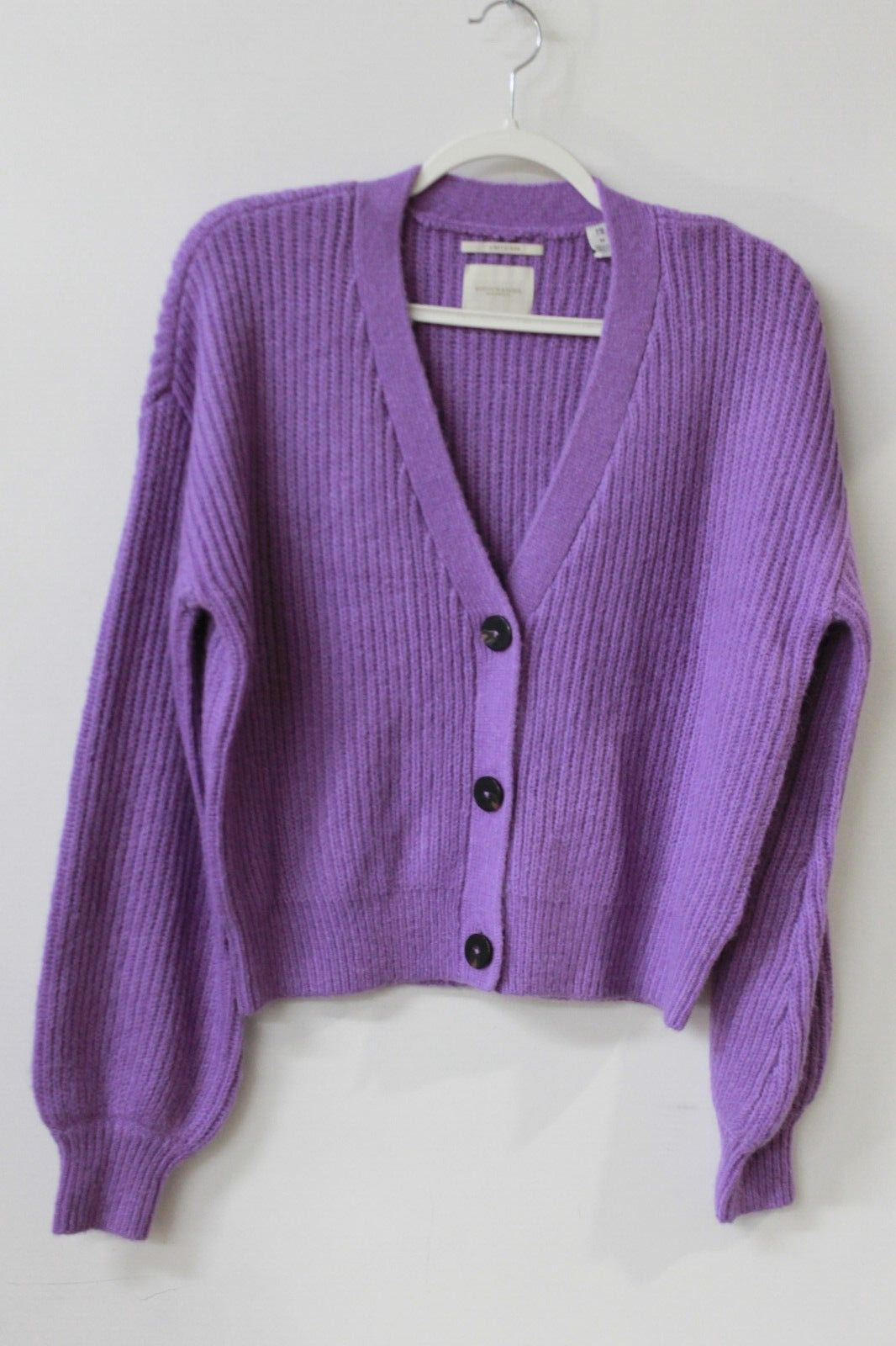 Scotch and Soda Purple Knitted Jacket Cardigan V Neck UK Medium