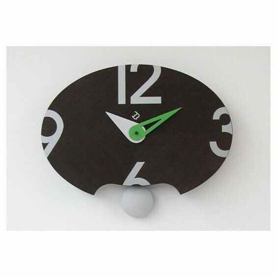 Progetti Point Wall Clock | Designed by Assia & Luigi Siard Dark Brown