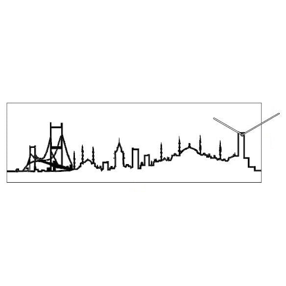 Progetti Istanbul Skyline Wall Clock White RRP:£155