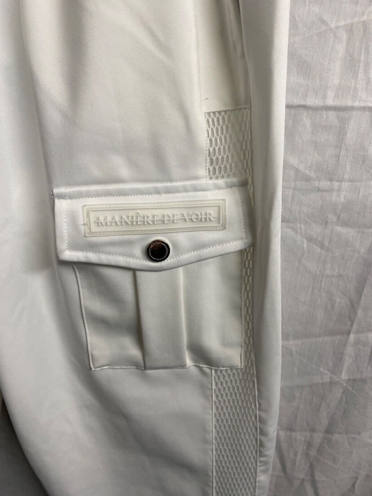MANIERE DE VOIR WHITE CARGO PANTS SIZE 8