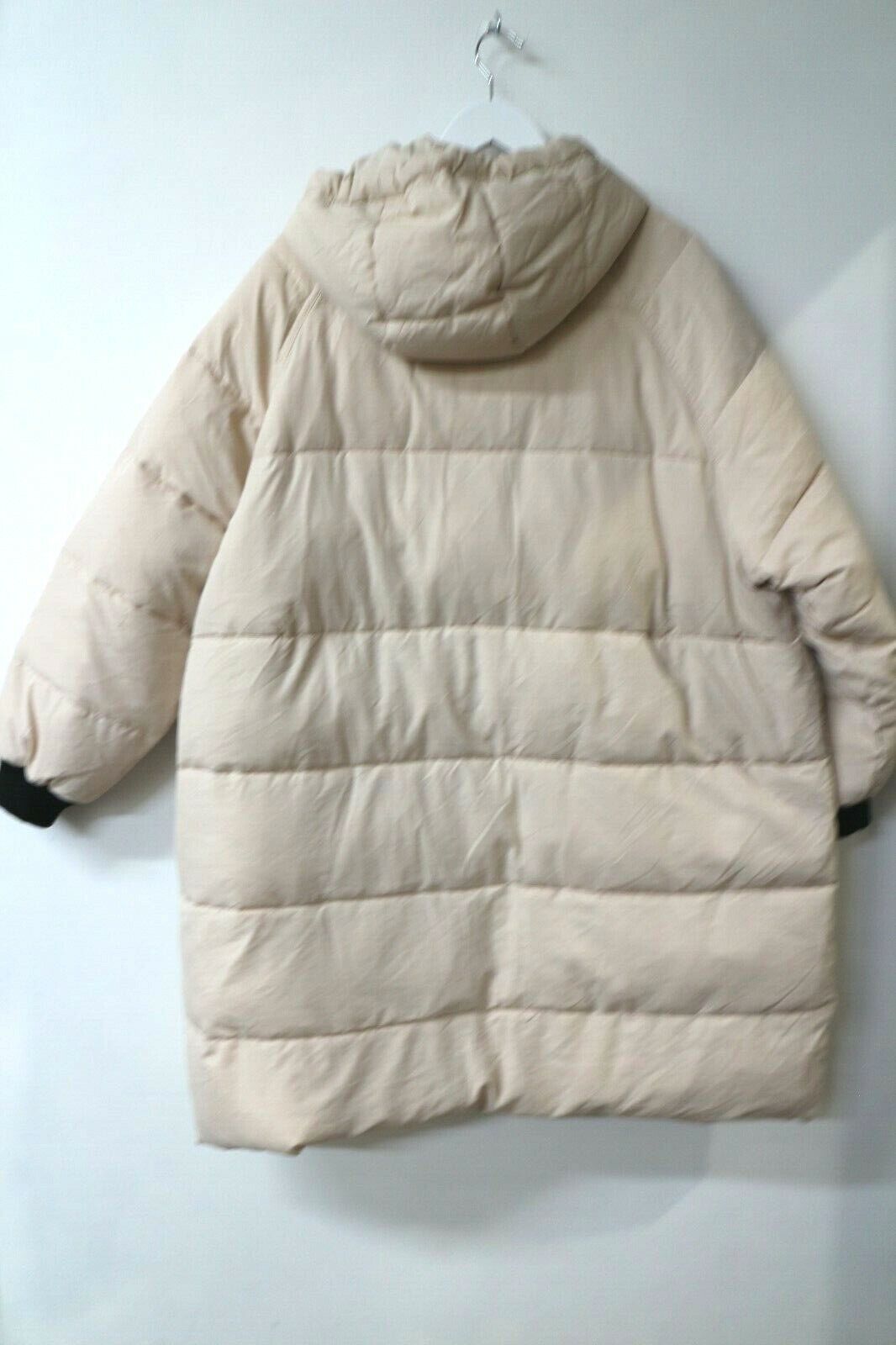 Aibrou Women's Winter Coats Ladies Zip Up Hooded Jackets Mid-Length 2XL BEIGE