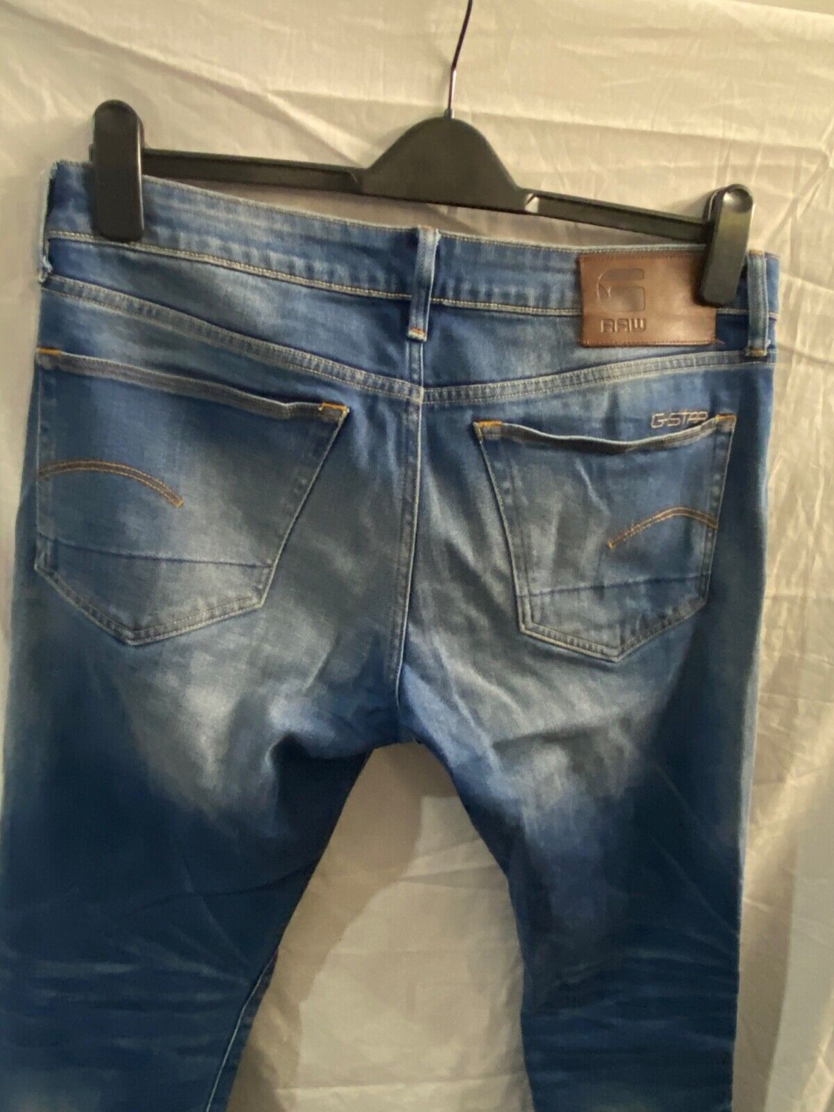 G-STAR RAW 3301 SLIM JEANS MEDIUM BLUE MENS 33/32