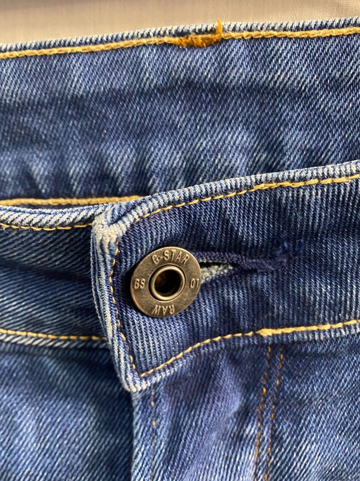 G-STAR RAW 3301 SLIM JEANS MEDIUM BLUE MENS 33/32