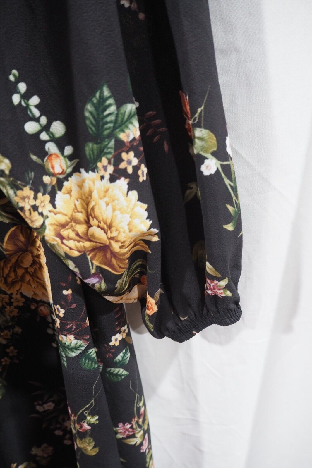YOURS LONDON Curve Black Blossom Midi Dress