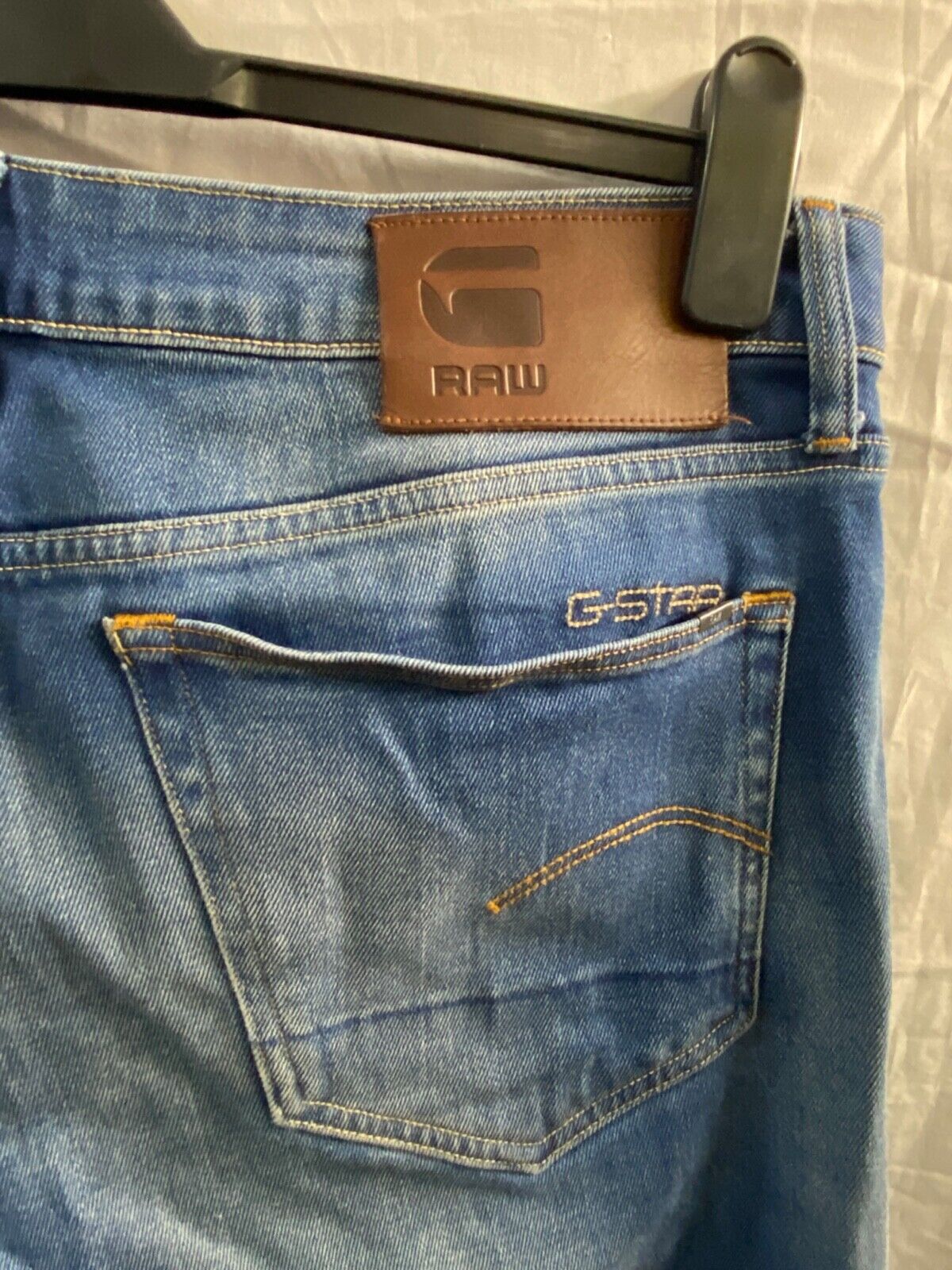 G-STAR RAW 3301 SLIM JEANS MEDIUM BLUE MENS 33/32