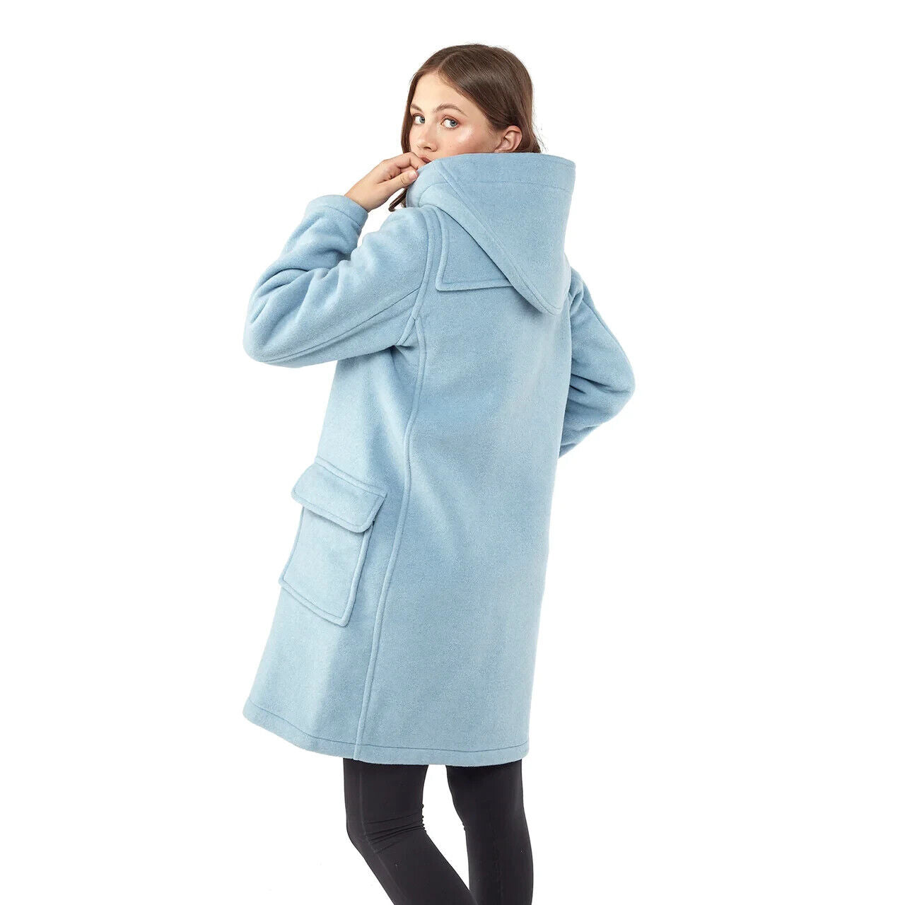 MONTGOMERY Baby Blue Original Classic Fit Duffle Coat With Horn Toggles XL /42