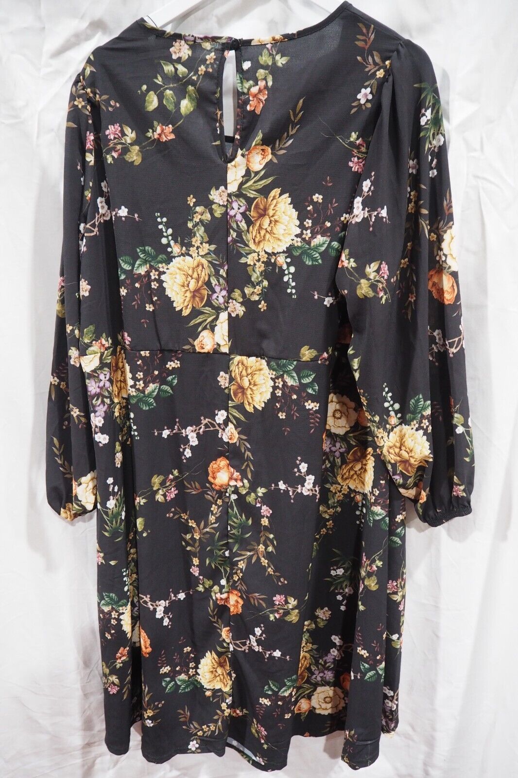 YOURS LONDON Curve Black Blossom Midi Dress