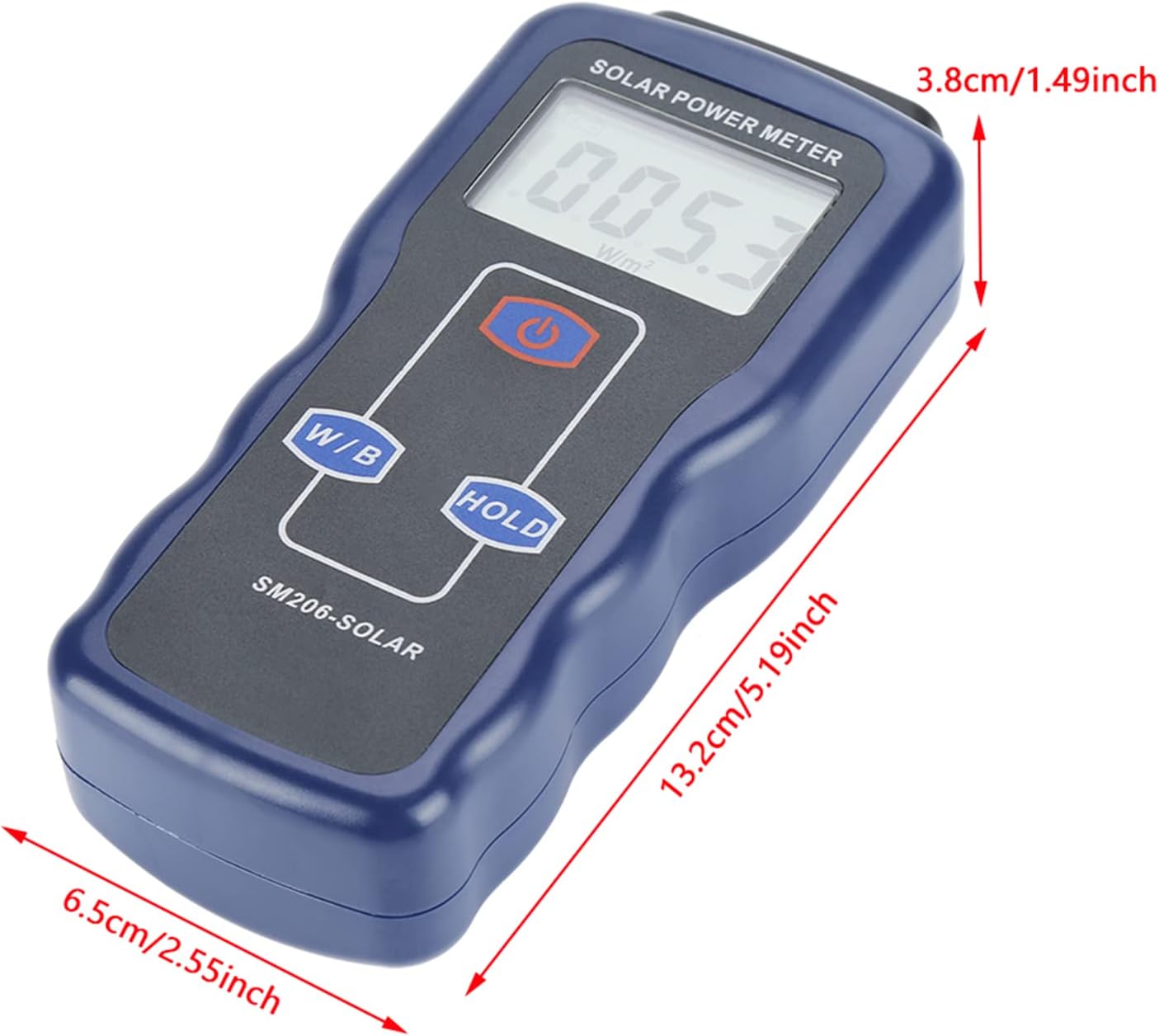 Digital Light Meter, SM206 Portable Digital Solar Power Meter