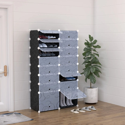 HOMCOM 16 Cube Shoe Rack 837-017