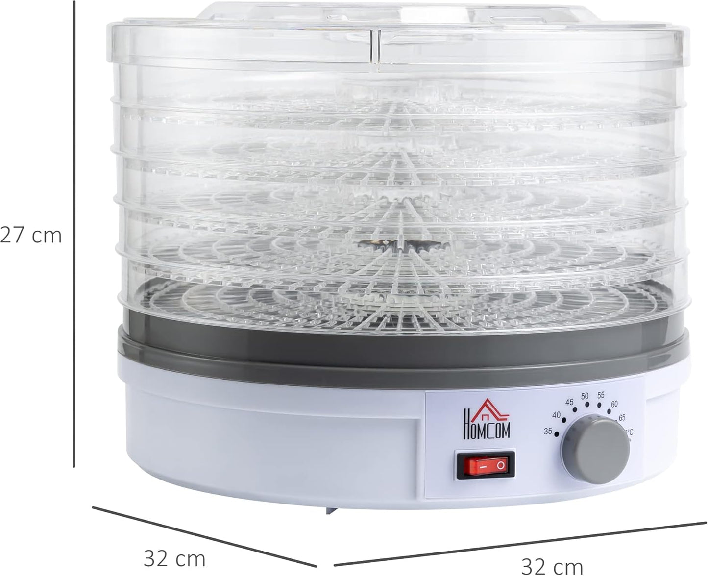 HOMCOM 5 Tier Food Dehydrator