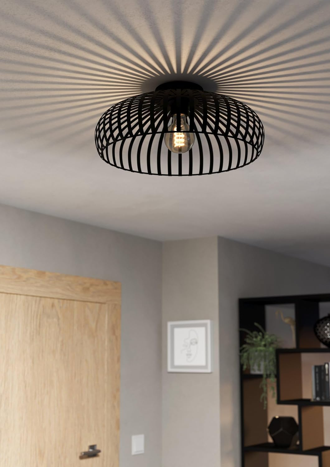 EGLO Mogano 3 steel ceiling light fixture