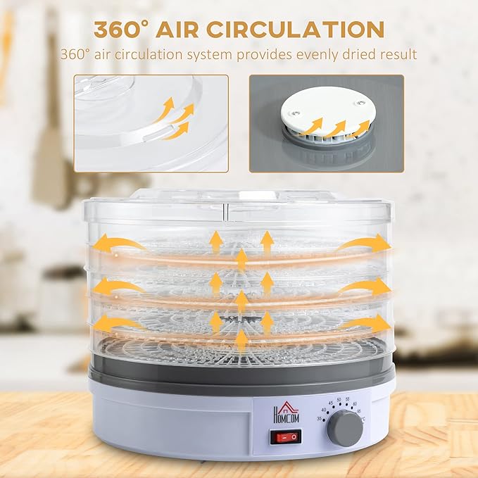 HOMCOM 5 Tier Food Dehydrator