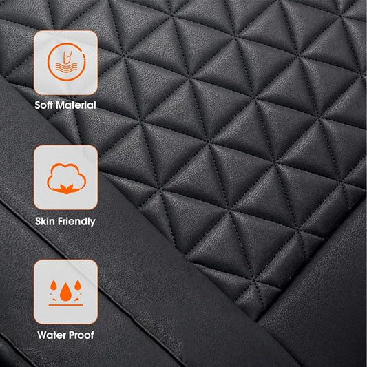 Seat Cushion, Comfortable Seat Cover with Full Back Support, Universal for Front Seat in Winter