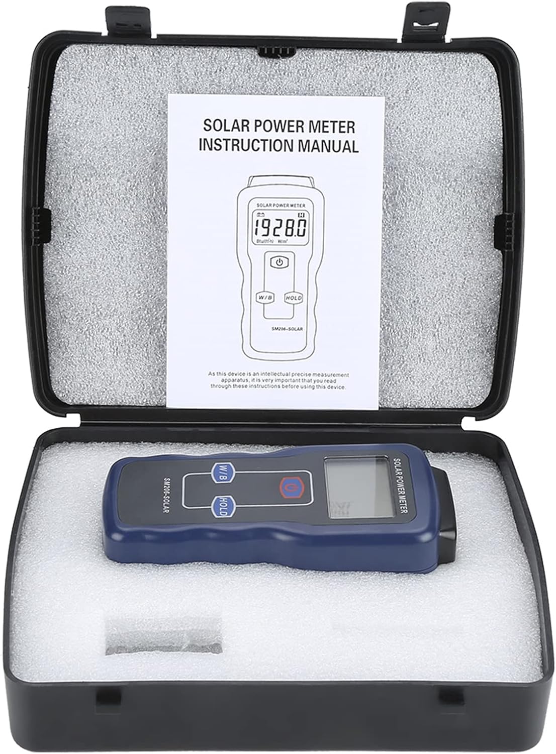 Digital Light Meter, SM206 Portable Digital Solar Power Meter