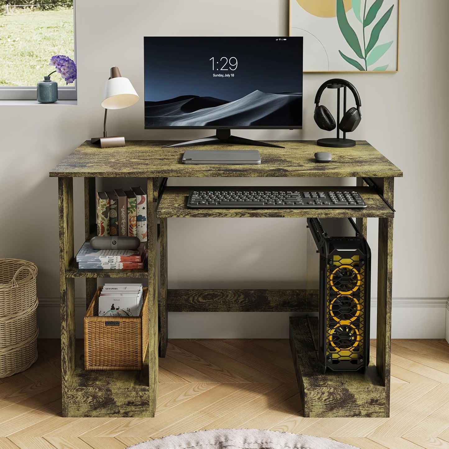 Blisswood Home Office Desk (Rustic, 100 x 55 x 75CM)