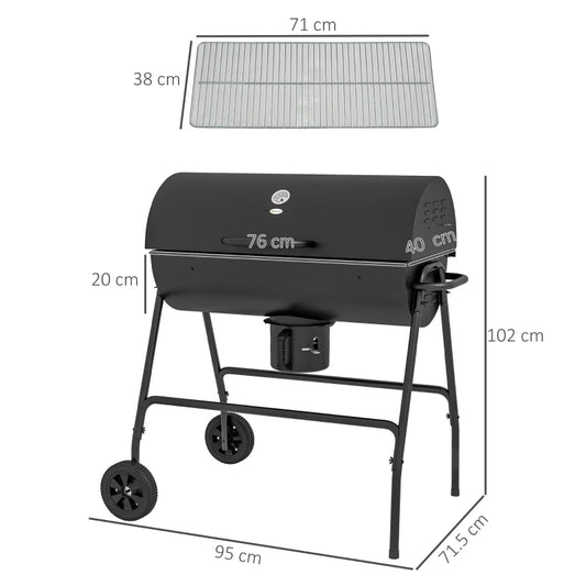 Outsunny Steel Charcoal BBQ-846-147V00BK