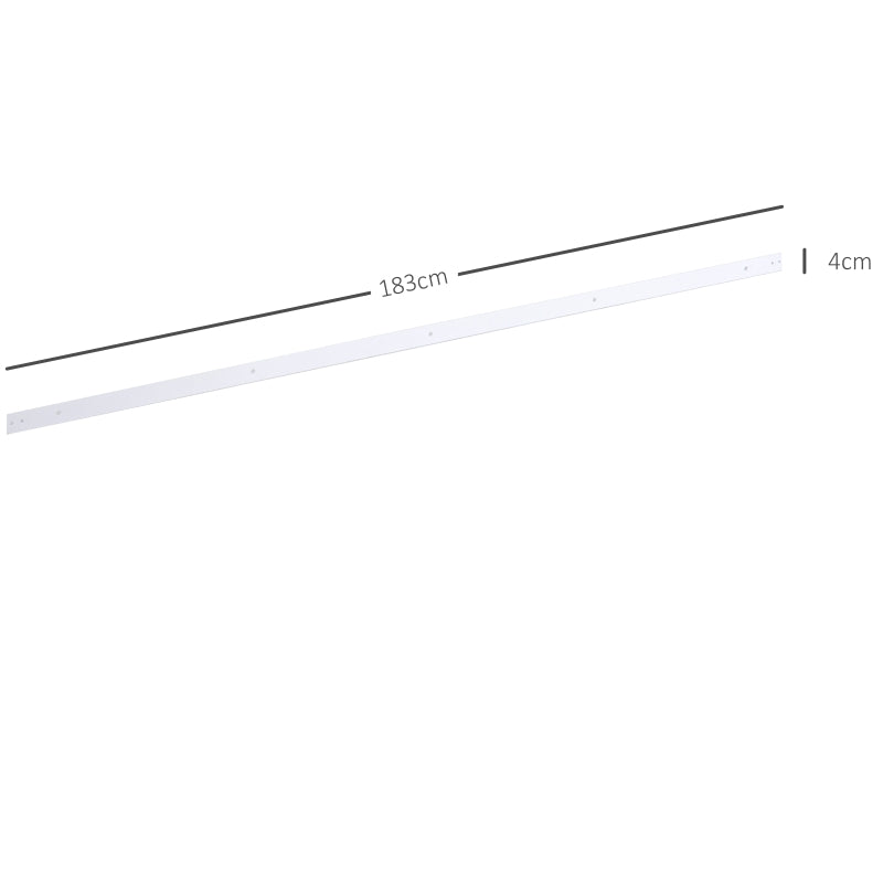 HOMCOM 6FT Rustic Interior Sliding Barn Door Mounting Hardware Kit - White B81-002WT