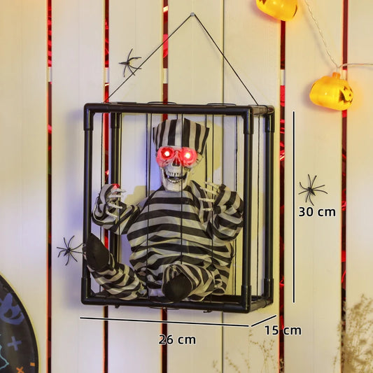 Outsunny Halloween Animated Hinging Skeleton Prisoner-84j-096v00bk