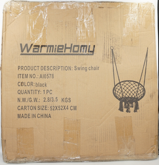 Warmiehomy Abreu Swing Chair Black