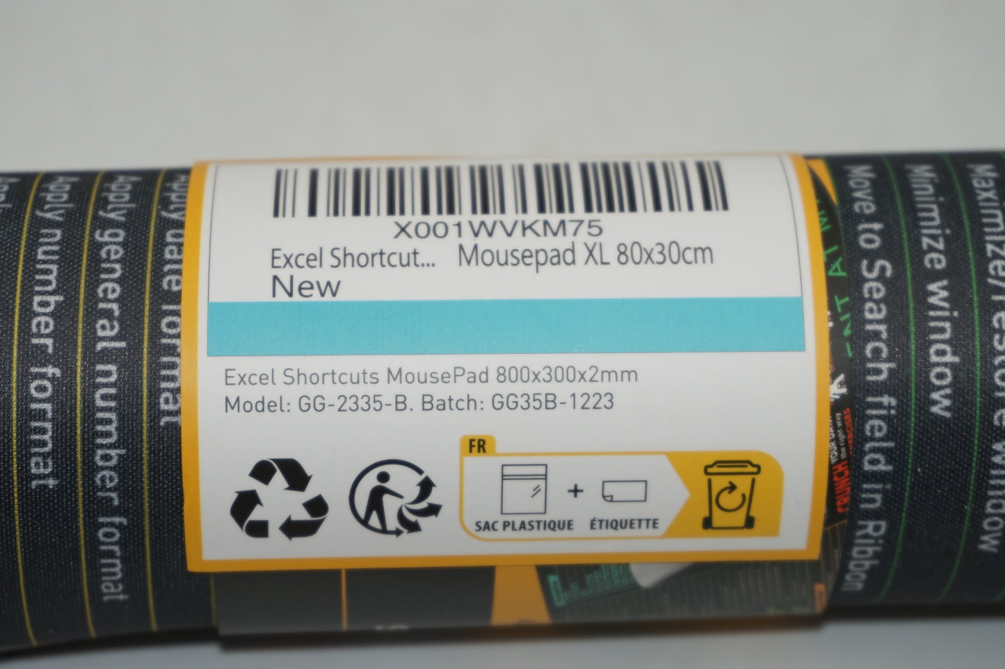 pixiecube excel shortcuts mouse pad 80cm X 30cm