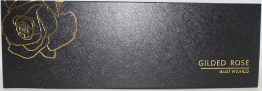 Gilded rose Best wishes gold coloured rose gift