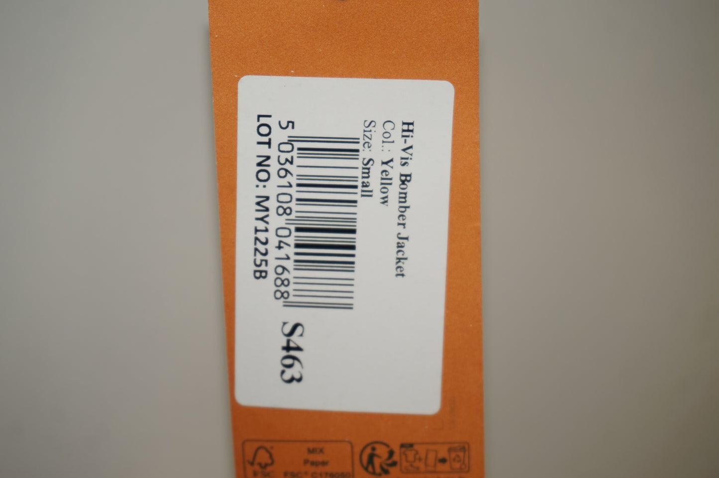 Portwest Hi-vis Bomber jacket S463 Size S