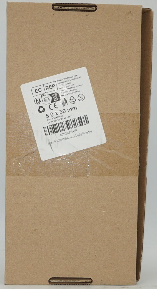 Skirco 100pcs 5.0X50mm fully threaded screws