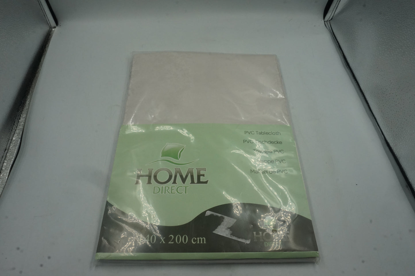 Home direct PVC tablecloth 140X200CM white floral patten