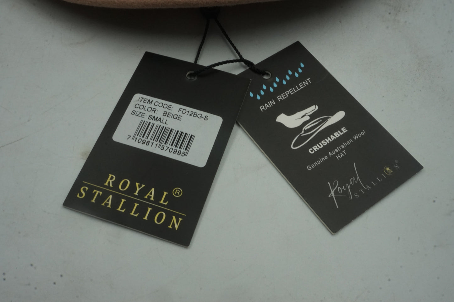royal stallion waterproof trilby fedora hats size S