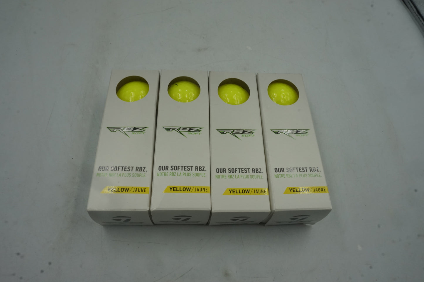 Pack of 4 TaylorMade 12 RBZ soft yellow golf balls