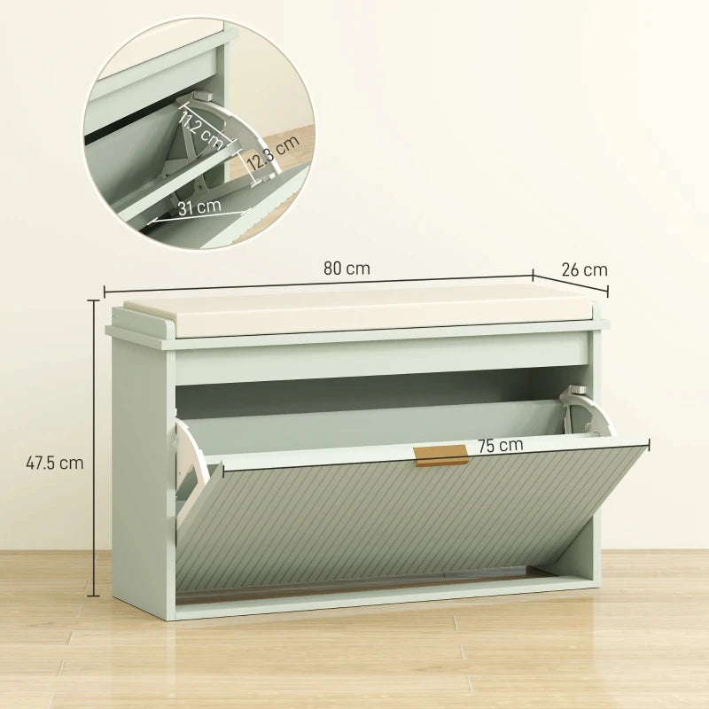 HOMCOM Elegant Eight Shoe Bench