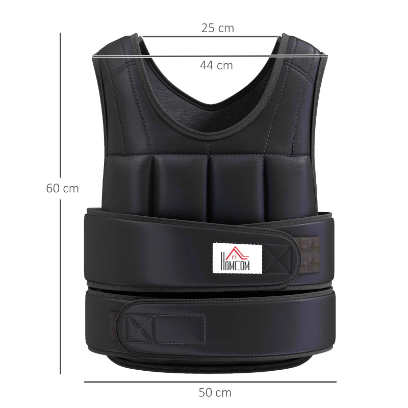 HOMCOM 10kg Weighted Vest, Adjustable Running Weight Vest
