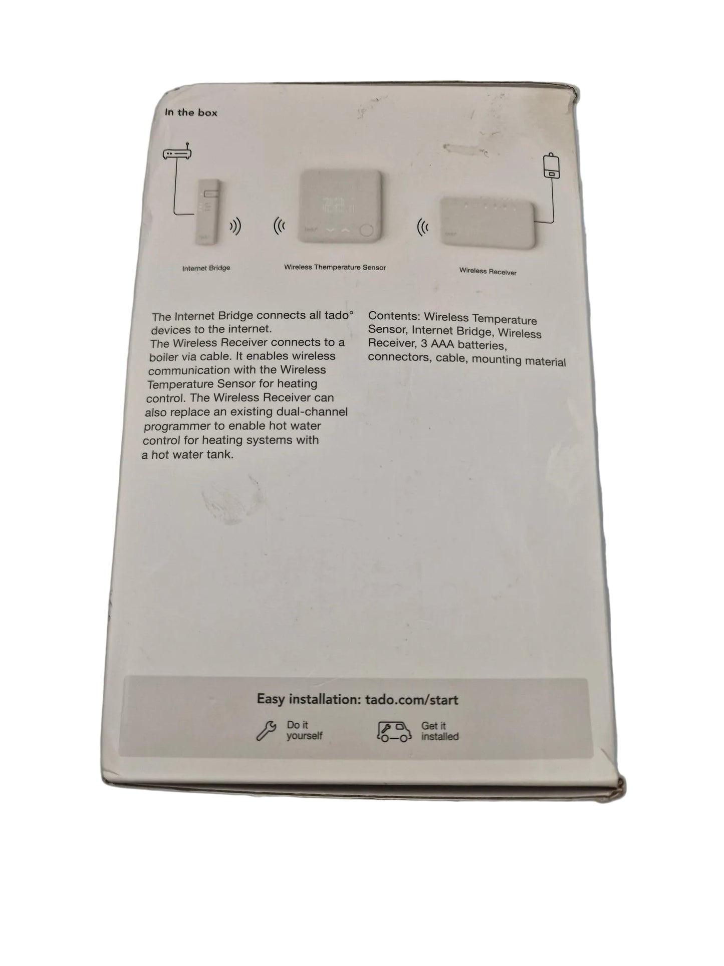 tado° Starter Kit - Wireless Smart Thermostat V3+ Incl. Programmer with Hot Water Control