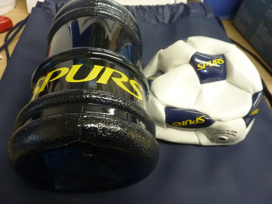Tottenham Hotspurs wash bag & mini football
