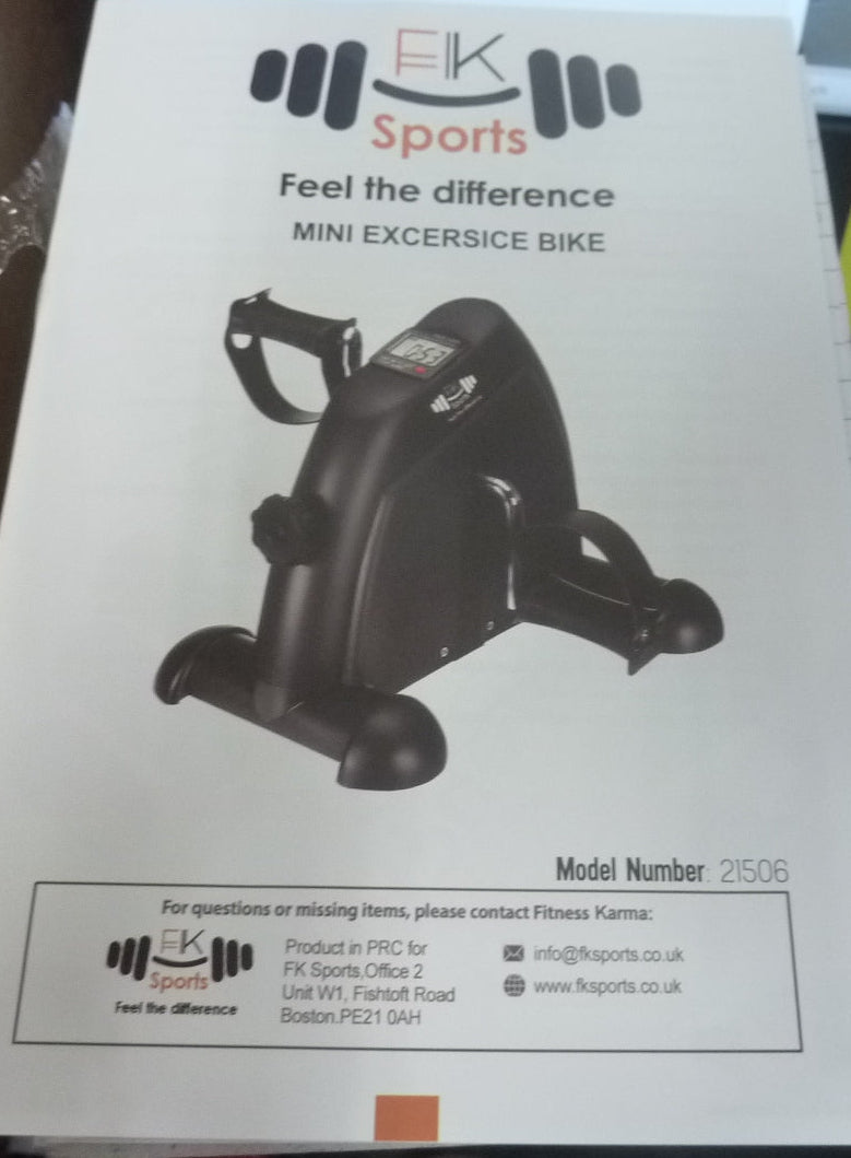 Portable Mini Exercise Bike - black