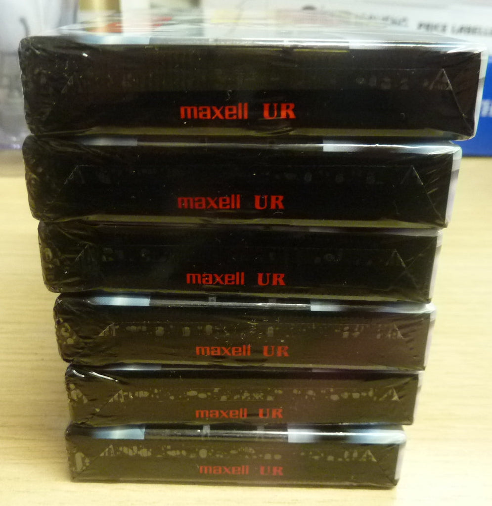 Maxell UR Cassette Tape X 6-NEW & SEALED