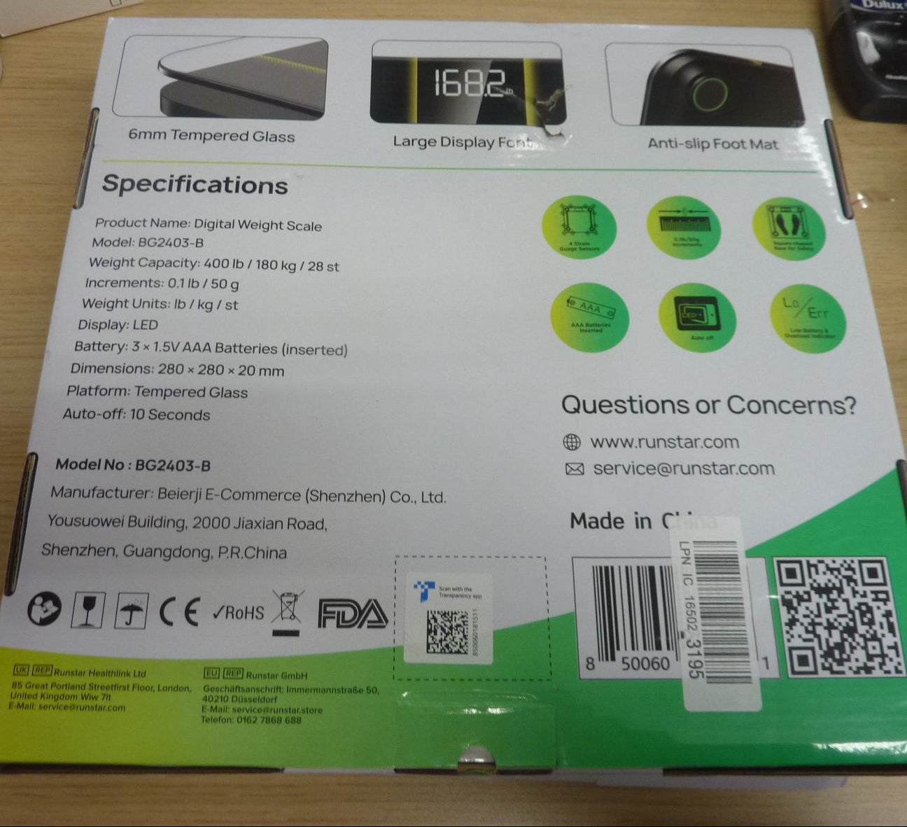 RunStar Scale for Body Weight-BG2403-B