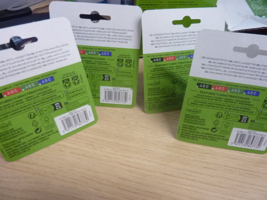 4 X DYMO Embossing Labels