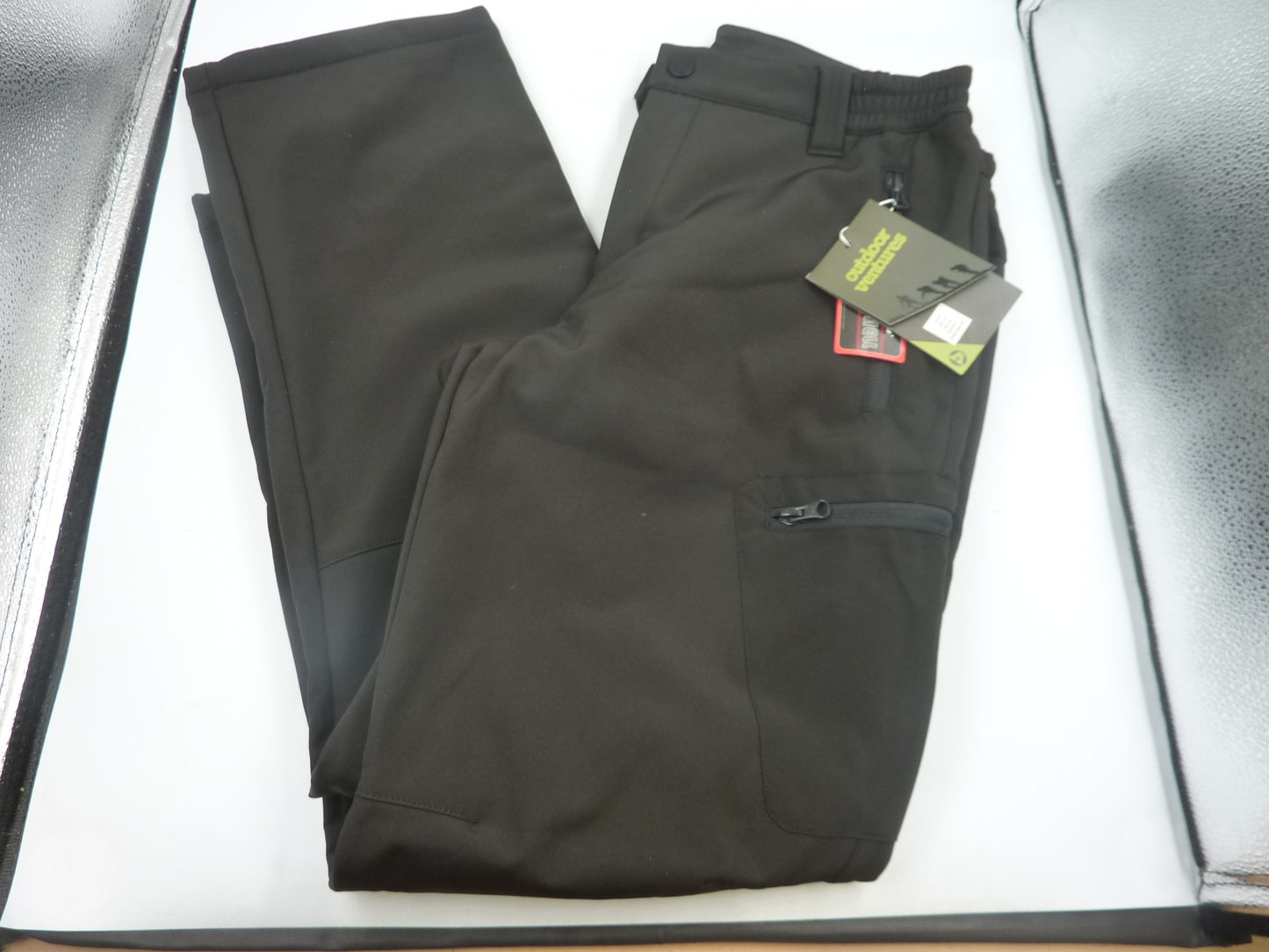 Outdoor Ventures Womens Winter Softshell Trousers-UK12 SHORT-BLACK