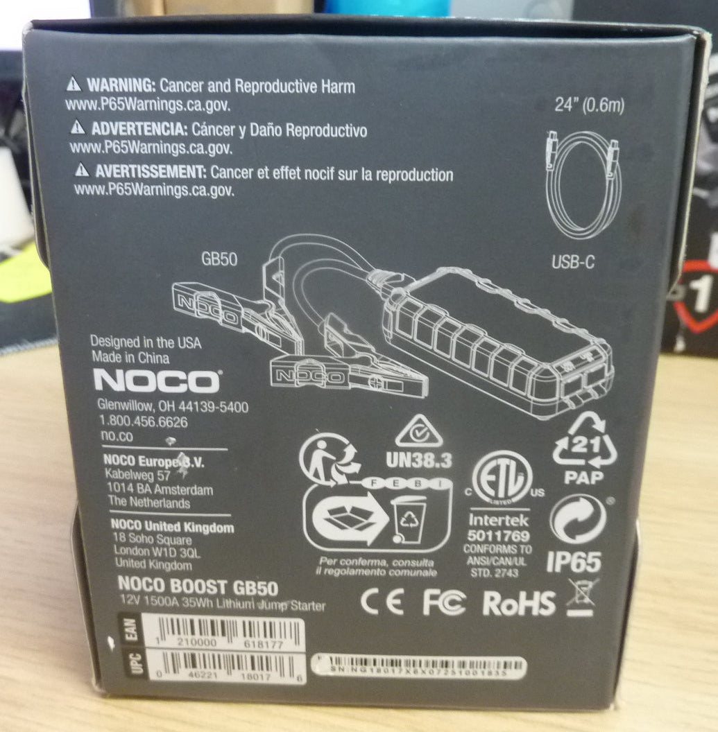 NOCO BOOST XL GB50- POWER PACK ONLY