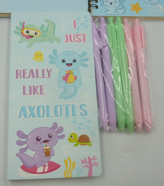 Axolotls Stationary Gift Set