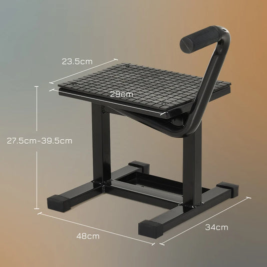 DURHAND Steel Motorbike Jack Lift, 27.5 / 39.5 H cm - Black C30-011BK