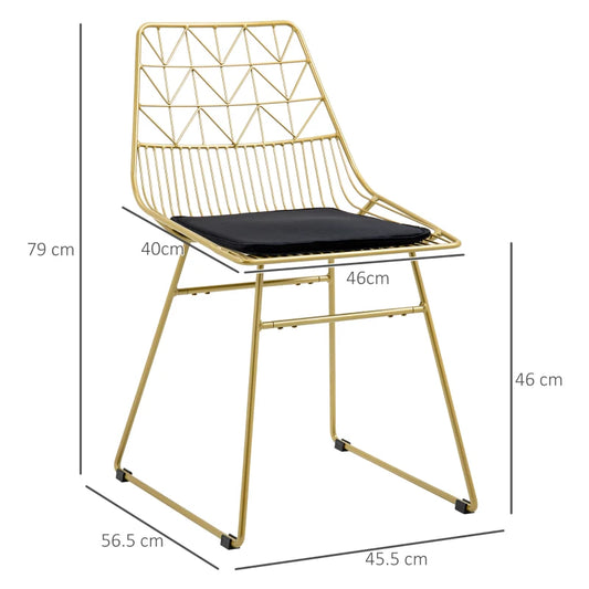 Luxurious Dining Chairs Set of 2-GOLD 83A-026V70GD