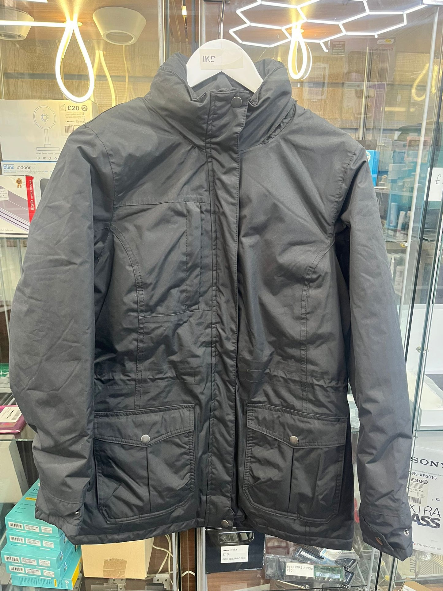 REGATTA TRA204 LADIES DARBY III INSULATED PARKA JACKET-BLACK-UK10