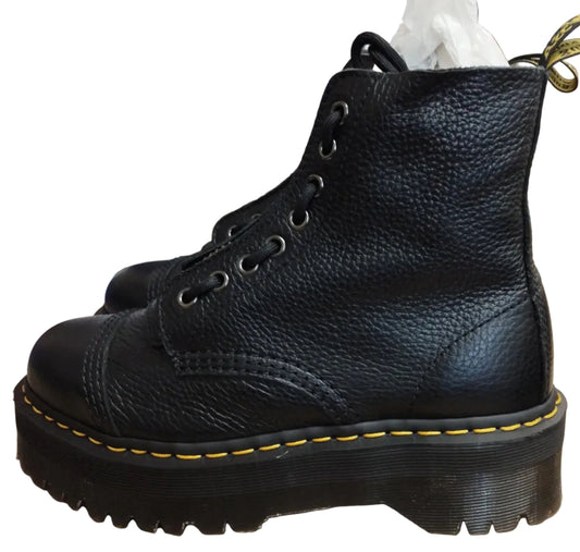 Dr.Martens Sinclair Soft Leather Platform Boots-BLACK-UK6
