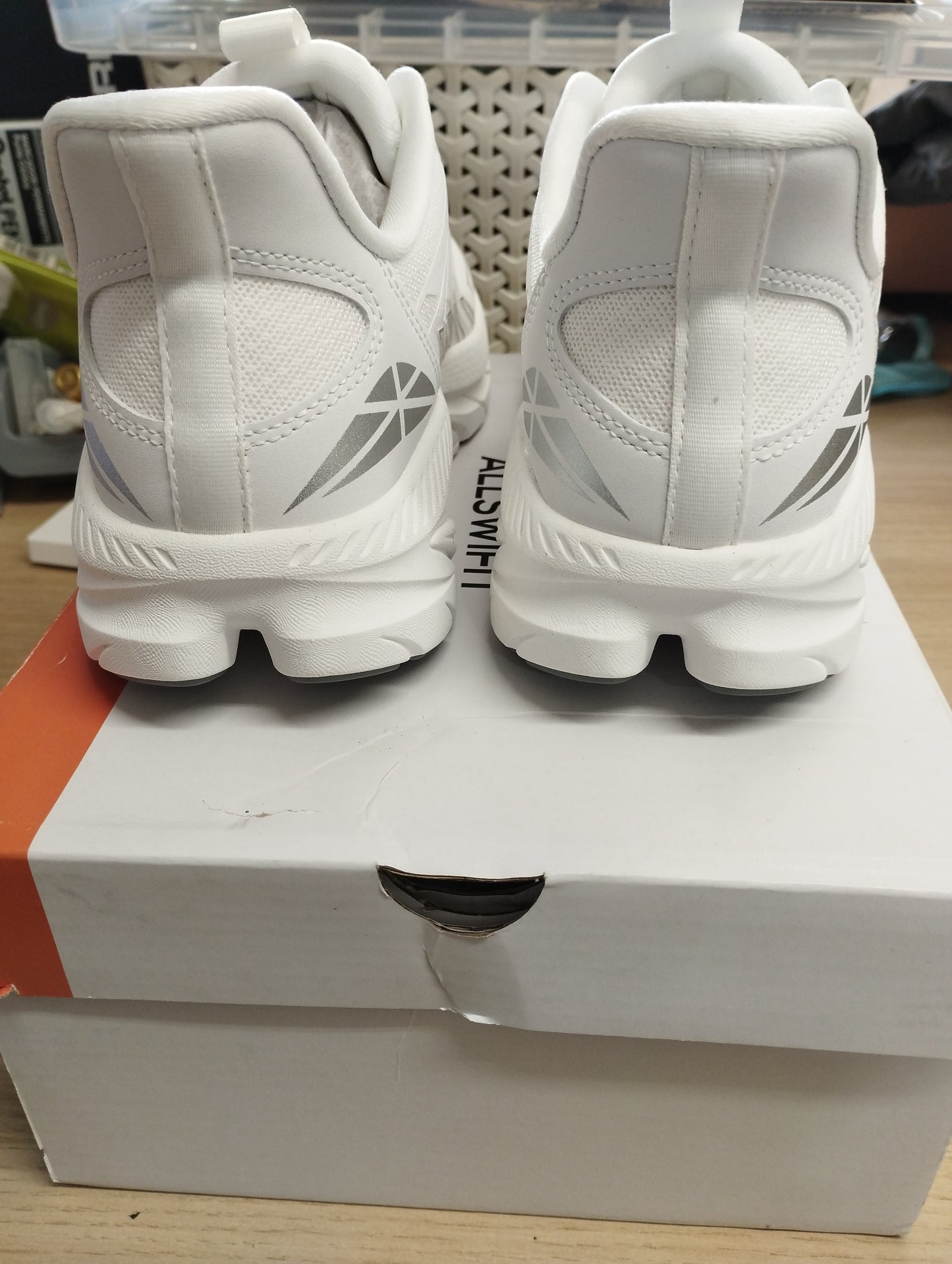 ALLSWIFT Women's Trainers Slip On Walking Shoes-UK4.5-WHITE