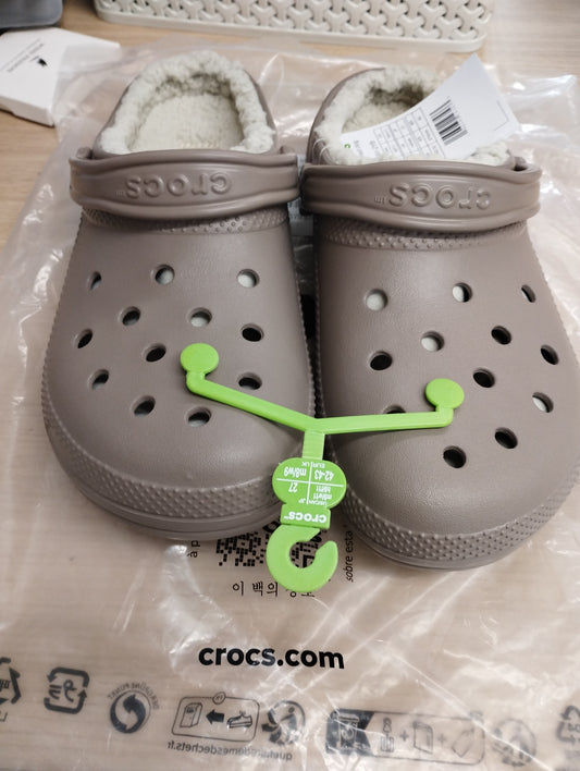 Crocs Classic Lined Clog- various sizes-MUSHROOM
