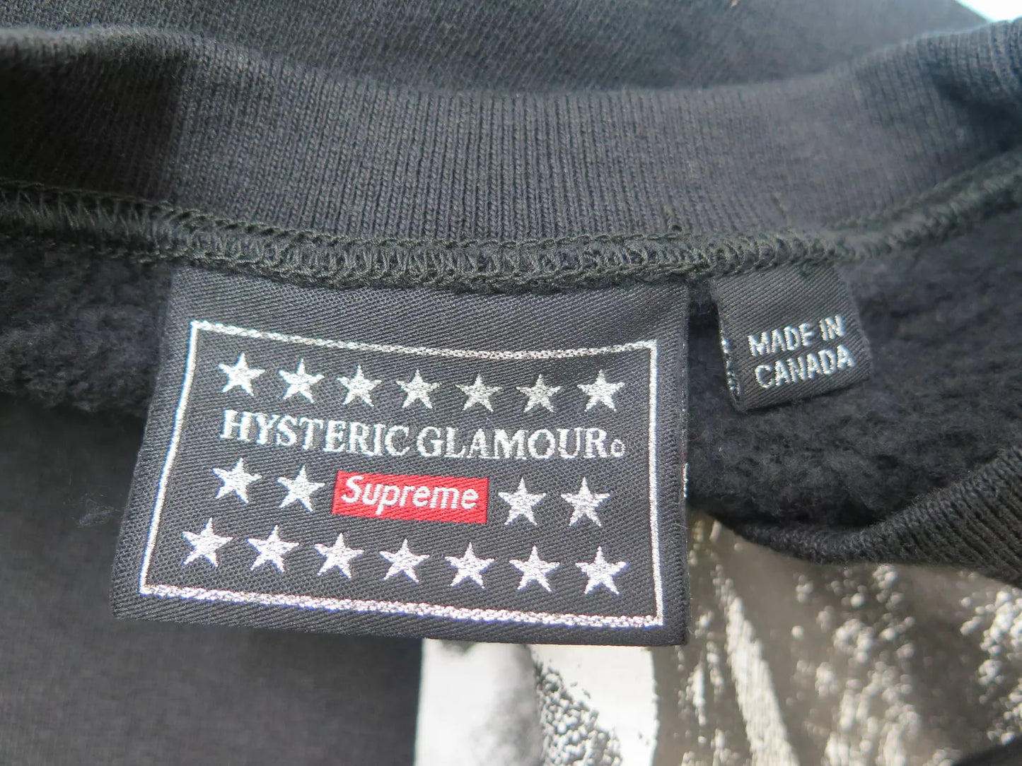 SUPREME HYSTERIC GLAMOUR SWEATSHIRT-BLACK-XLARGE